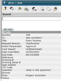 RFI Email summary